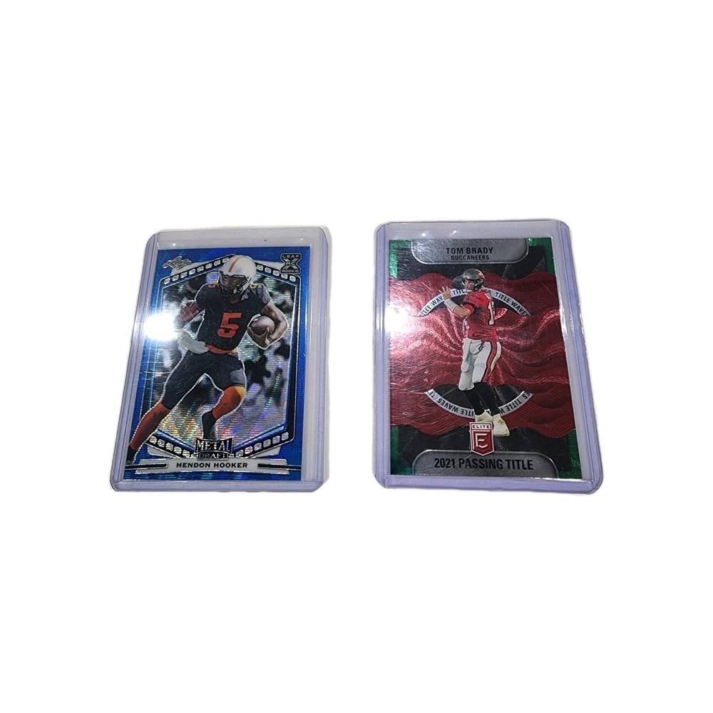 Panini Football 2 Card Lot Tom Brady, Hendon Hooker